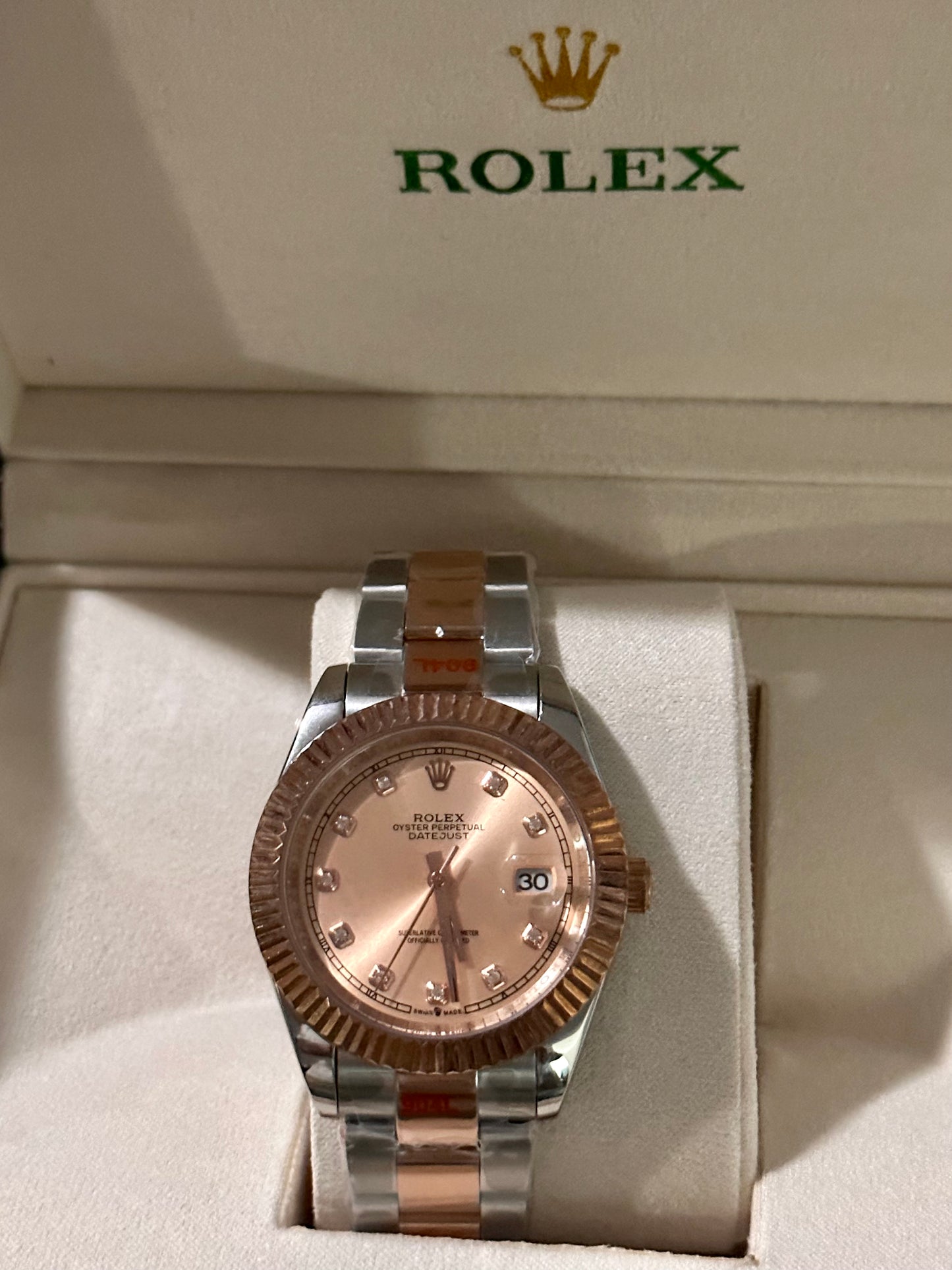 Reloj Rolito AAA+ oro rosa y plata
