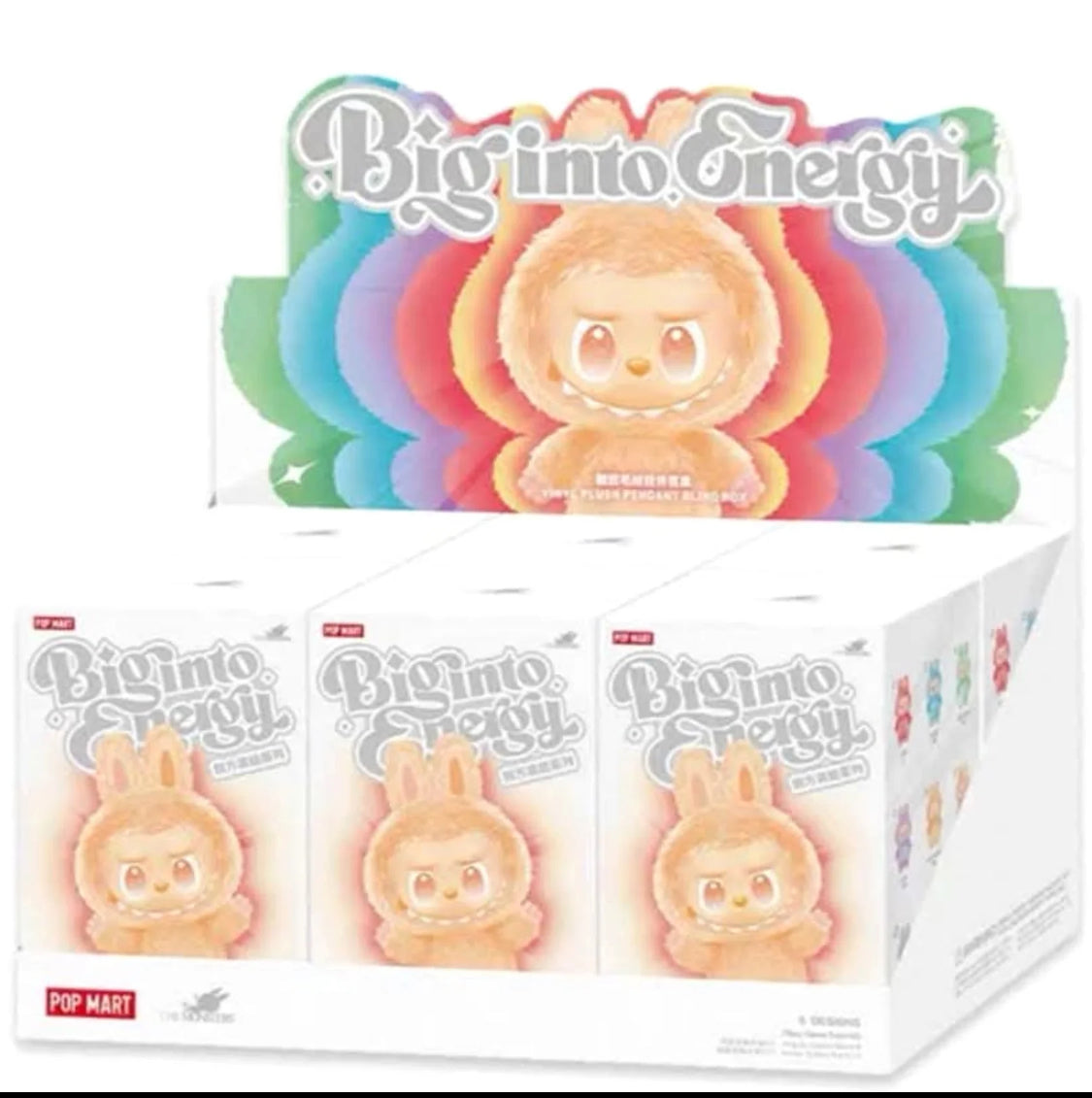 Pop Mart The Monsters Labubu 100% Authentic Big Into Energy Series-Vinyl Plush Pendant