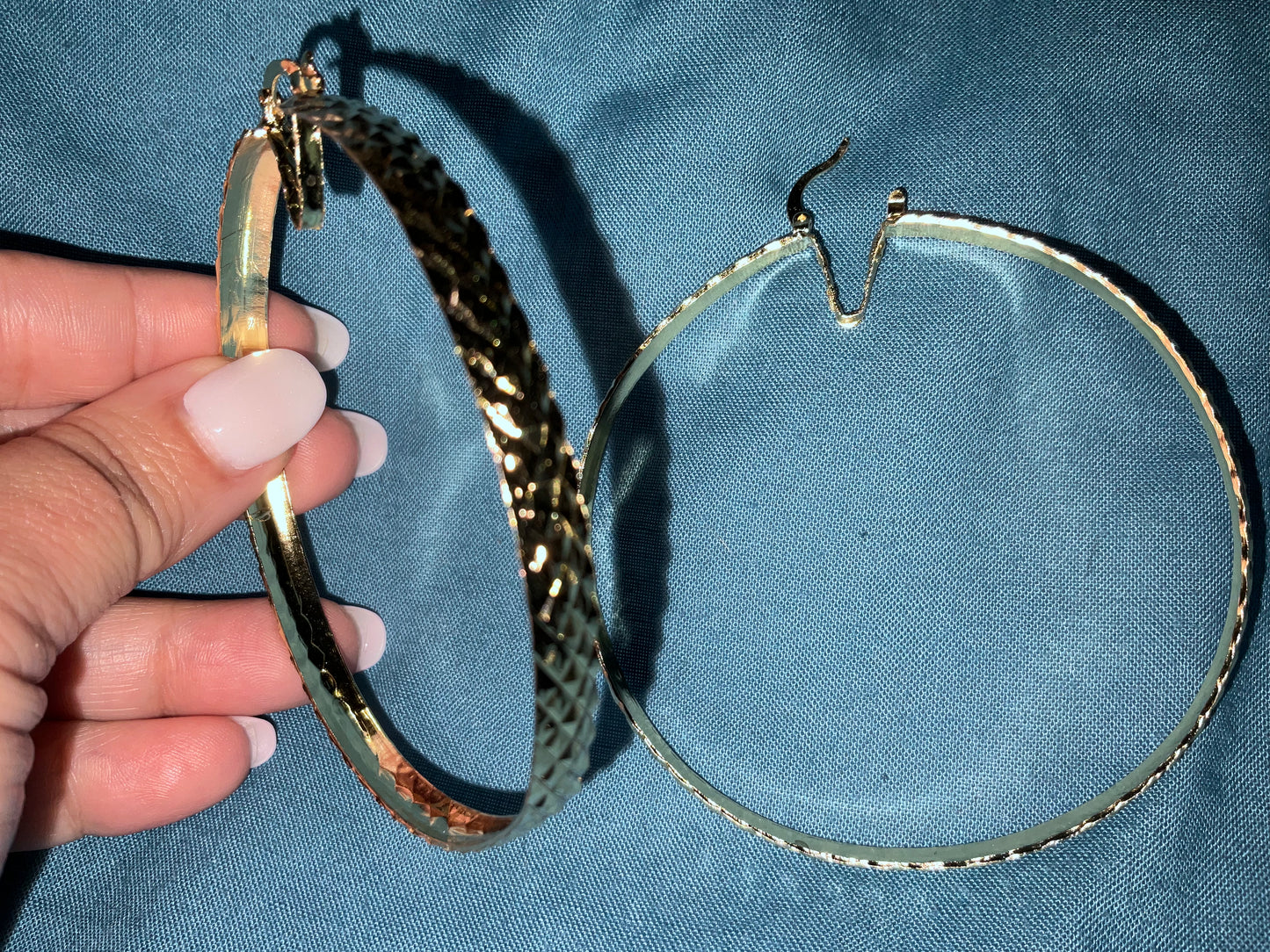 Hoop Earrings 70 mm Gold filled