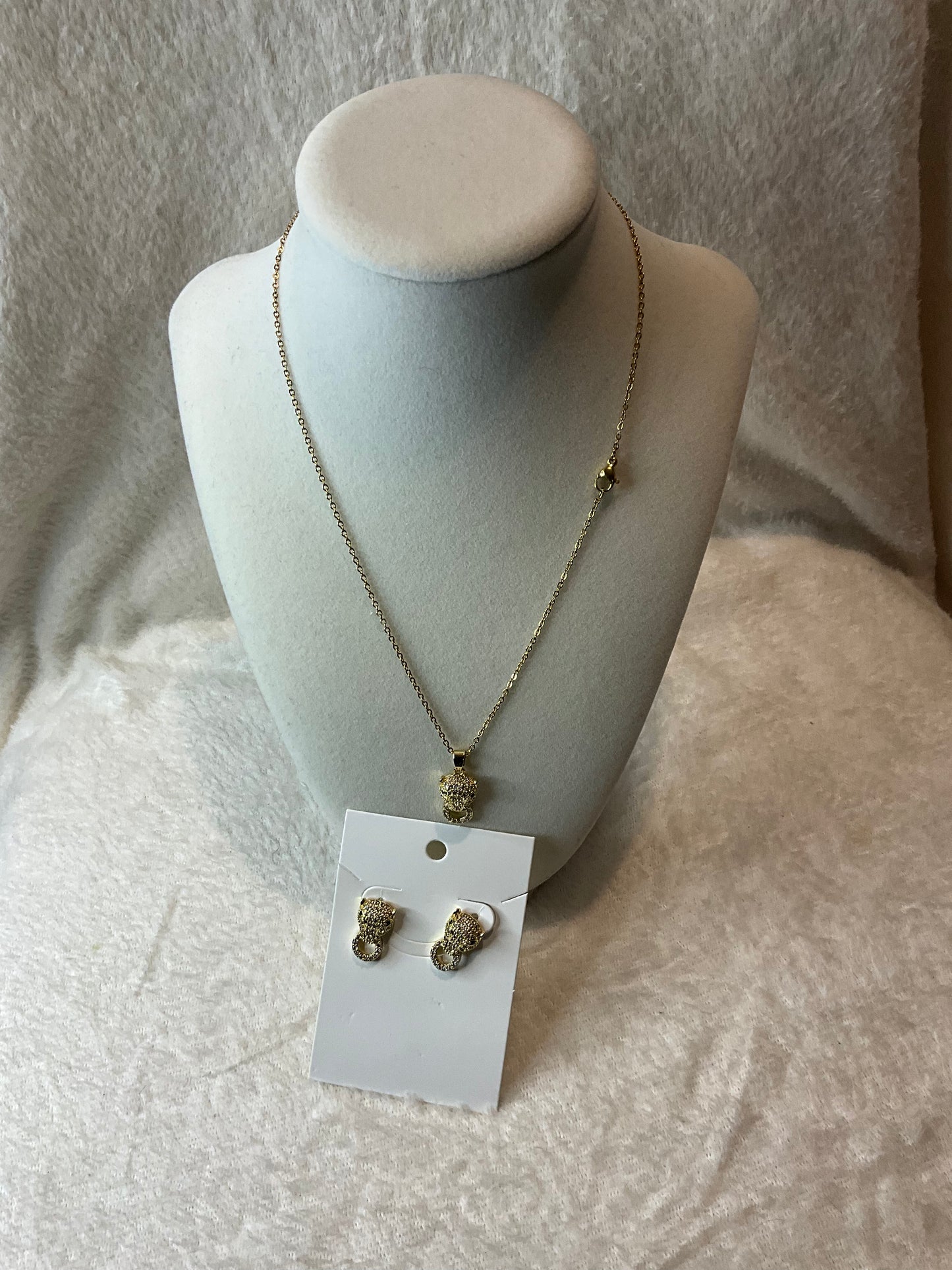 Car T Necklace and Earrings