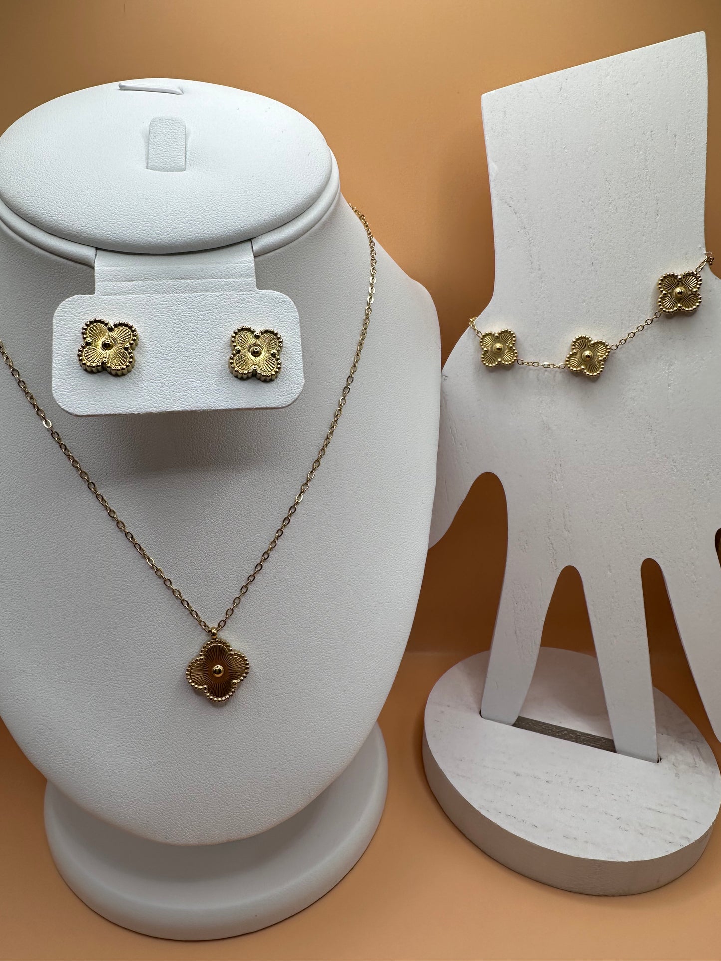 Van CA Clover Set Silver or Gold
