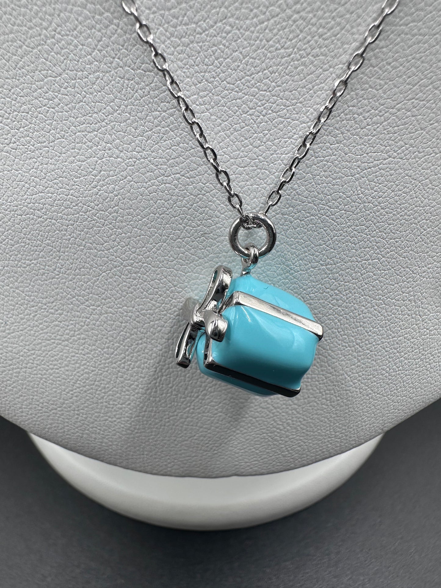 Bride T&C Blue Box Charm necklace