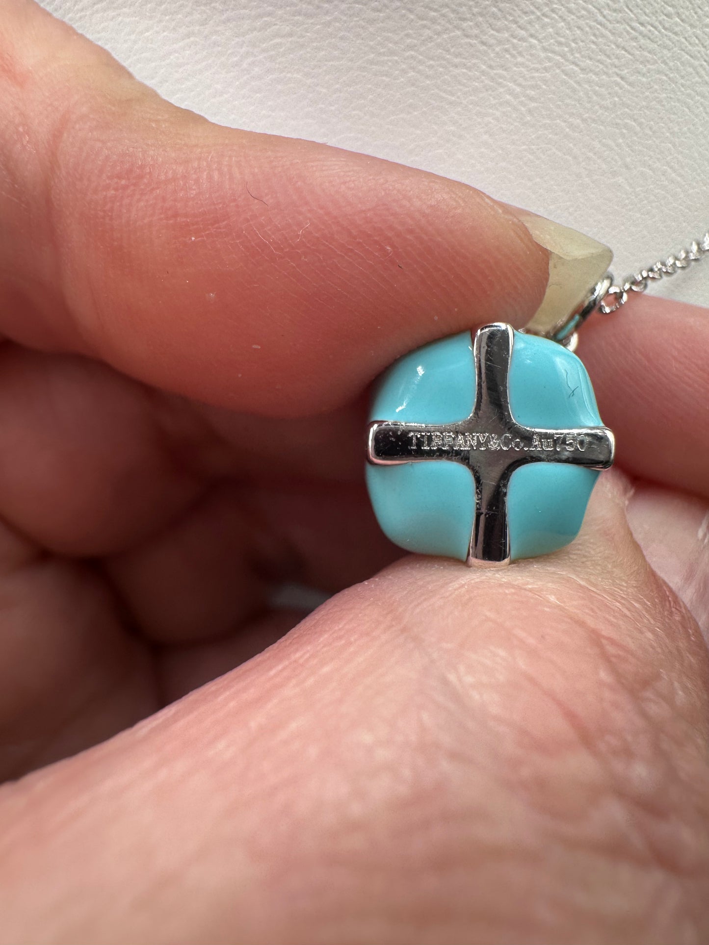 Bride T&C Blue Box Charm necklace