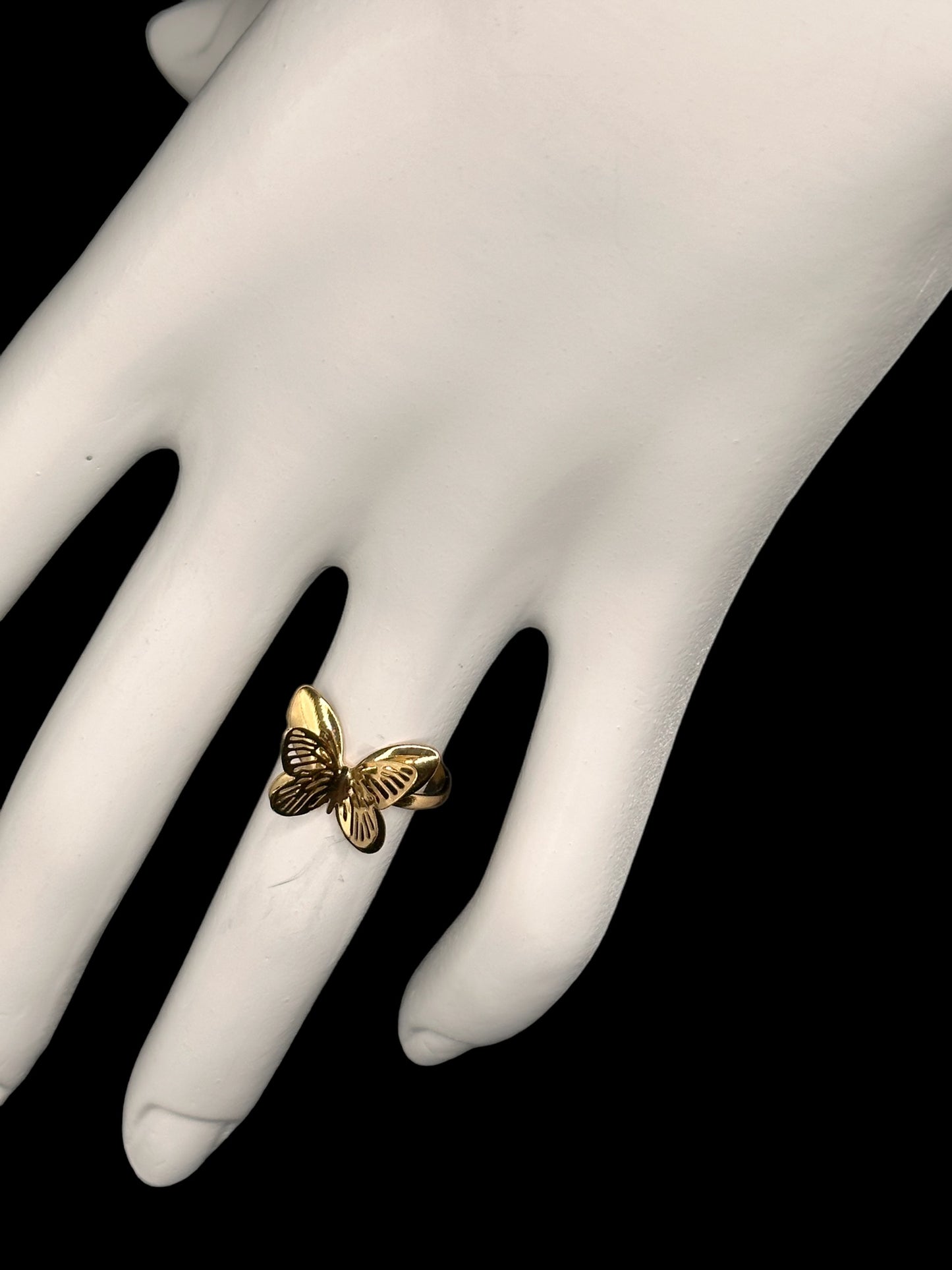 Anillo de mariposa para niñas
