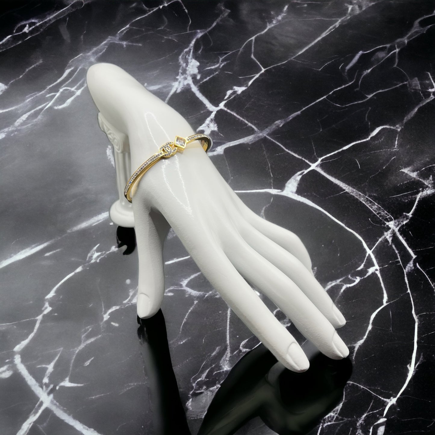 Brazalete de diseñador Canal Inspired Amarillo