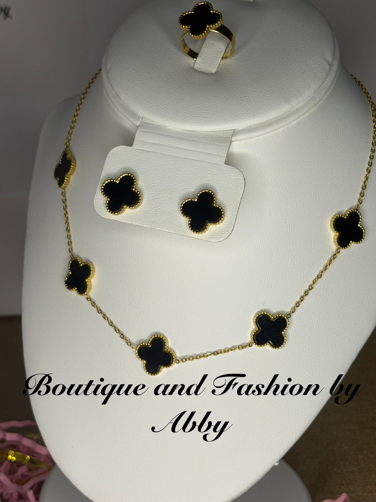 VanCli VCA Clover Set Black with bracelet