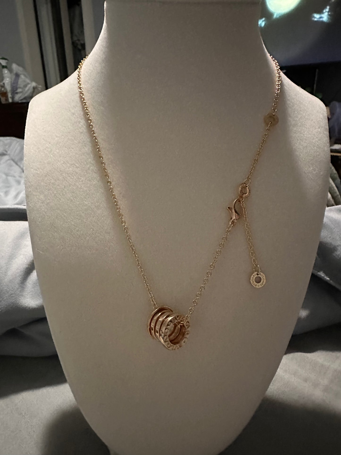 Lgari Four-Ring Rose-Gold Necklace