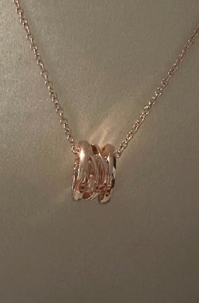 Lgari Ring necklace Silver or Rose-Gold 3A