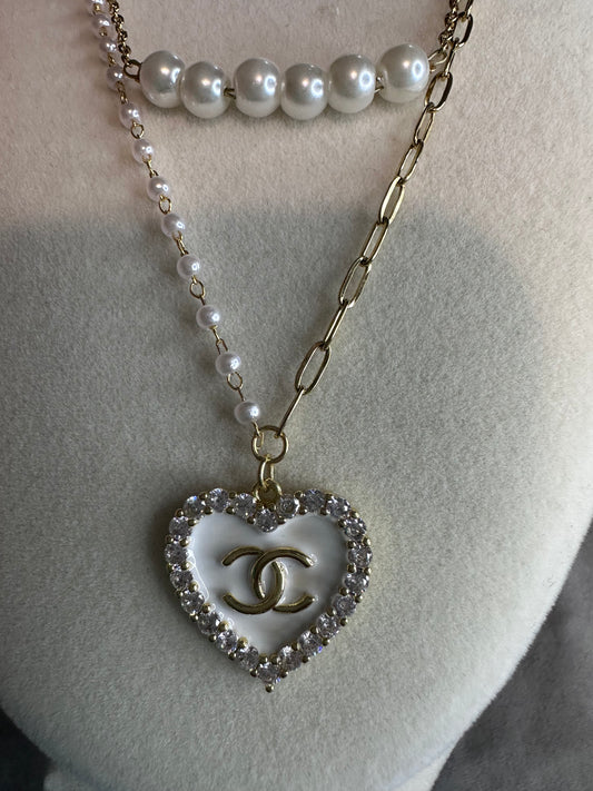 Coco Necklace and Earrings pearls