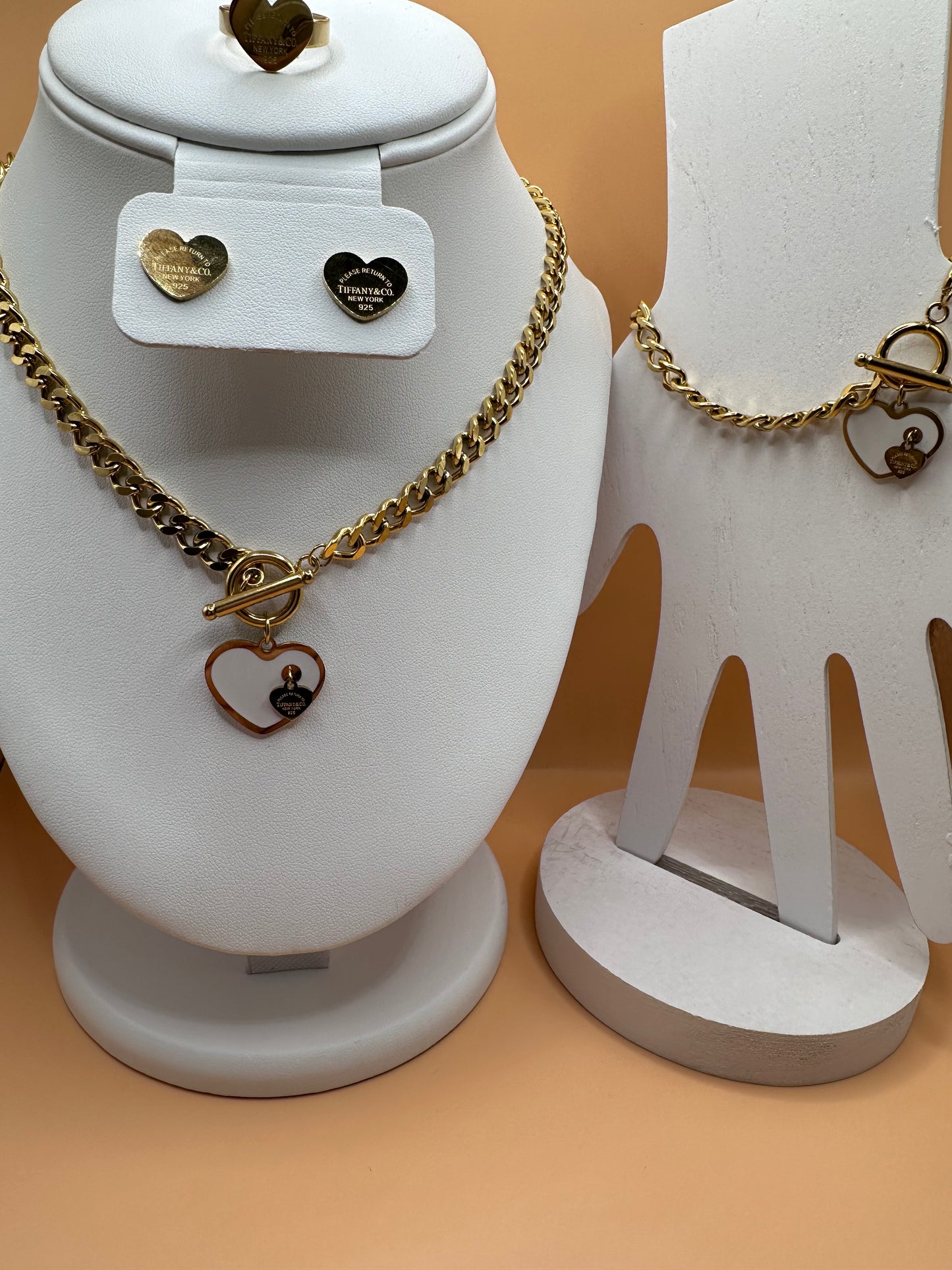 Bride Ti&Co. White Heart Set