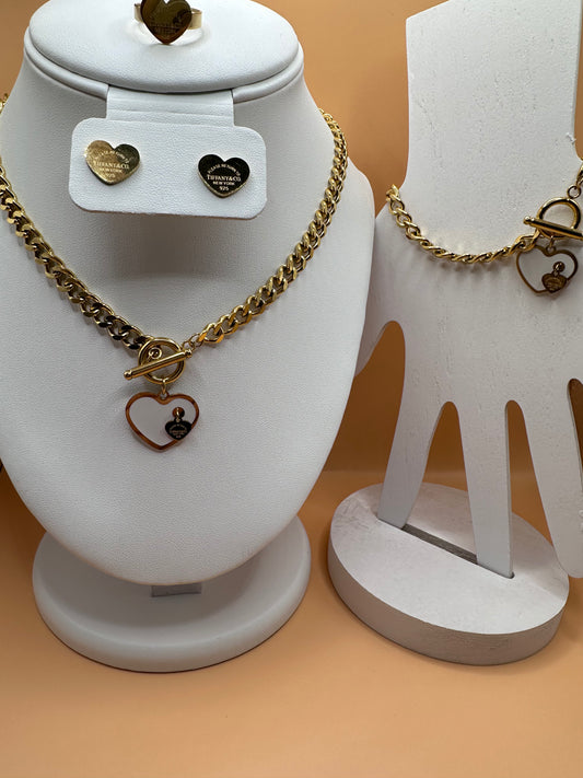 Bride Ti&Co. White Heart Set