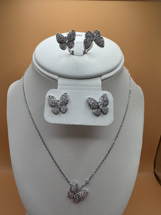 Van CA Butterfly Silver Set AAA