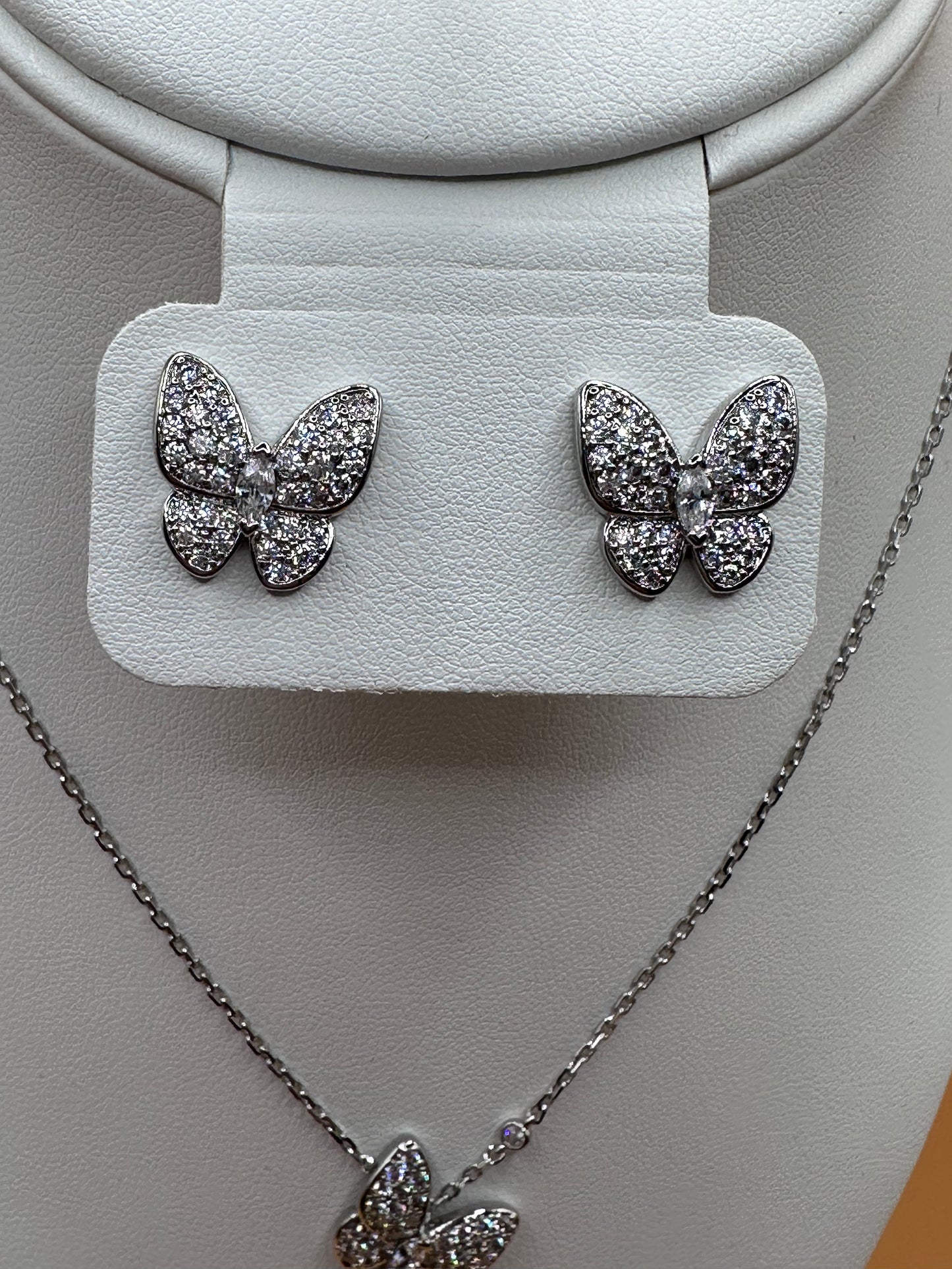 Van CA Butterfly Silver Set AAA