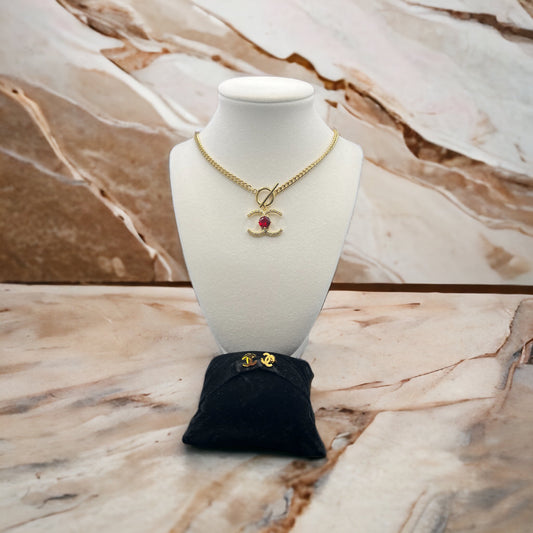 Coco necklace and earrings