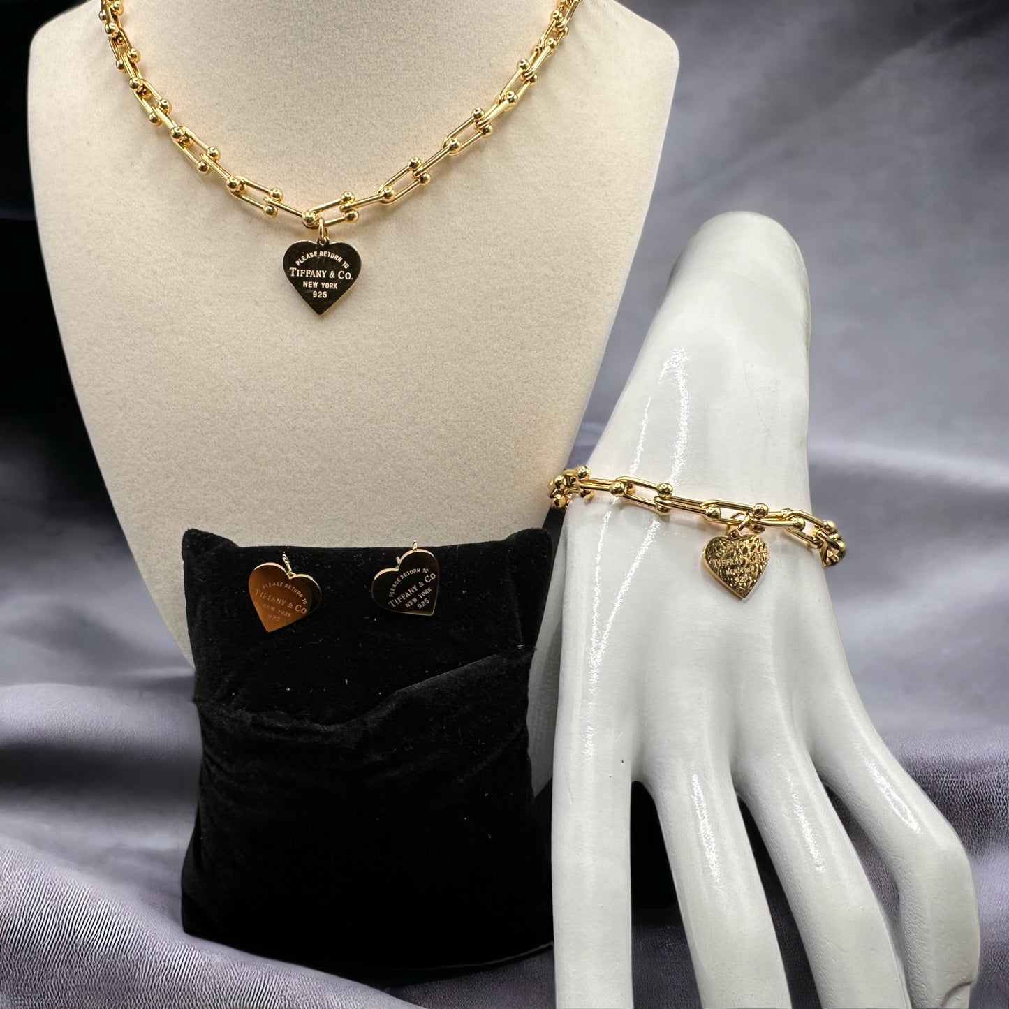 Bride Small Link Heart Set